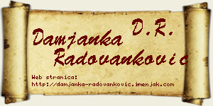 Damjanka Radovanković vizit kartica